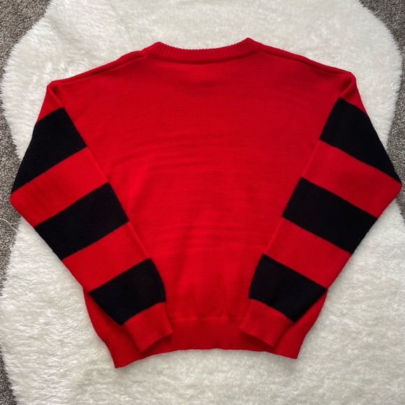 Vintage Mickey Mouse black and red stripe knit sweater - Picture 5 of 5